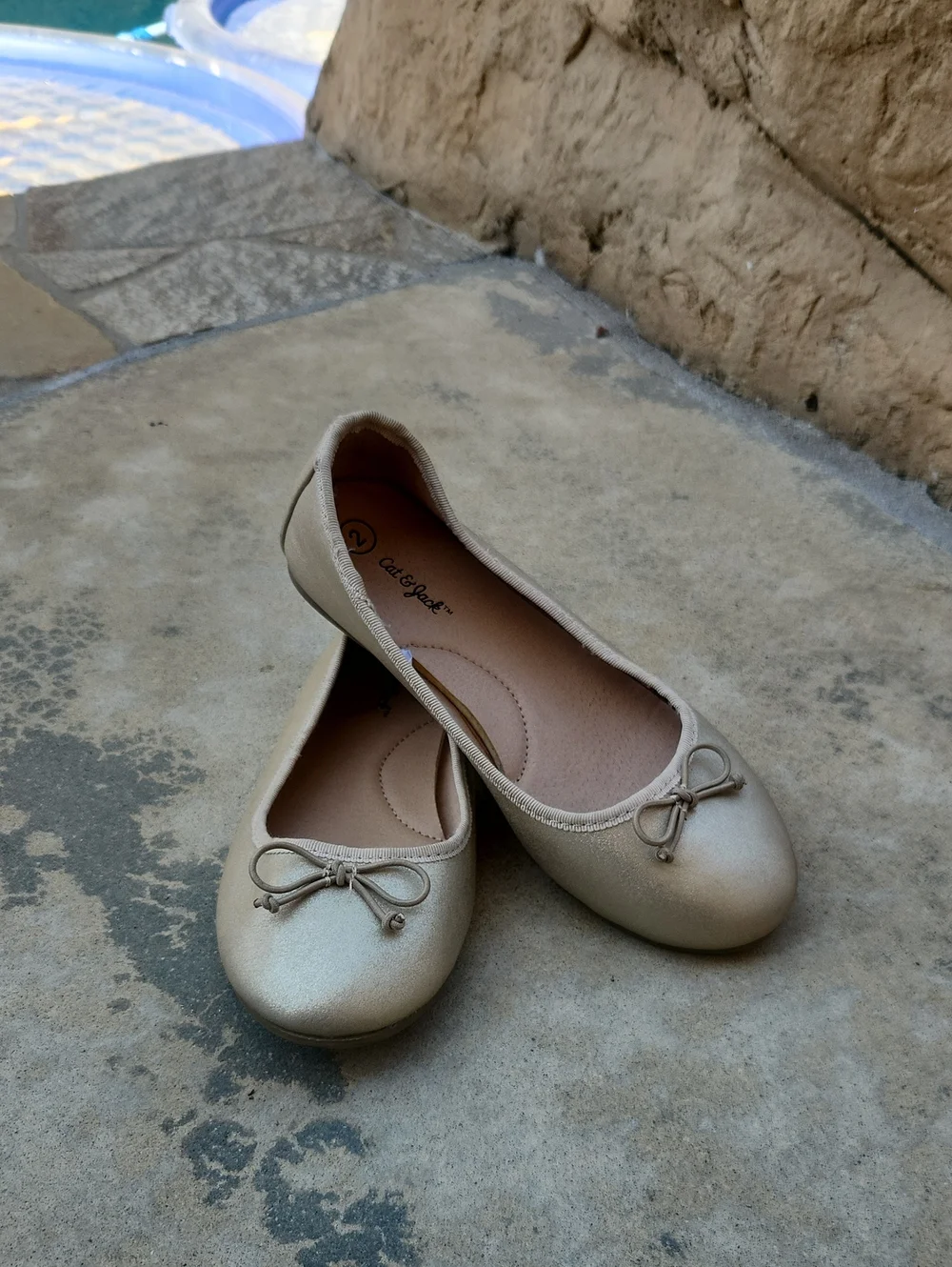 Cat And Jack Gold Ballet Flats Size 2